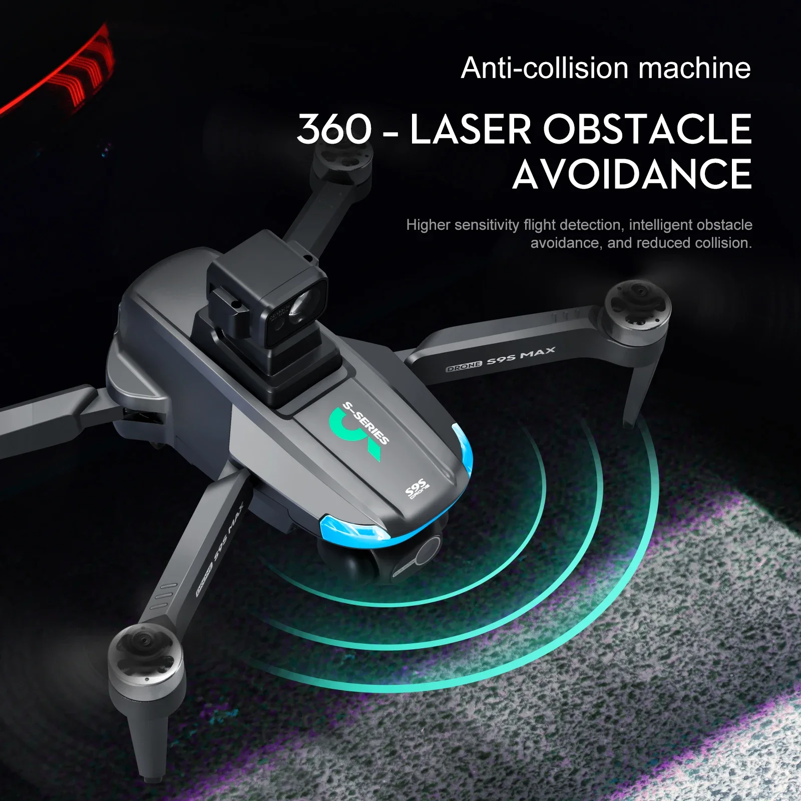 ใหม่S9S MAX MINI Drone 4K 2 แก - Drone Lidar บทวิจารณ์และราคา
